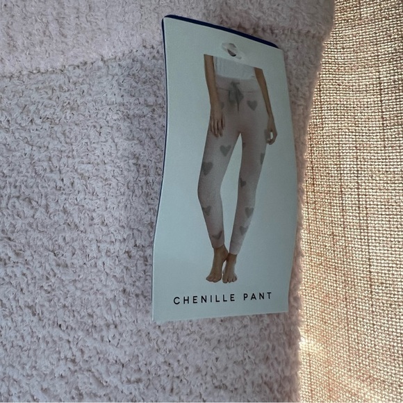 NWT Honeydew Intimates Chenille Pink Glisten Heart Print Jogger Pants Size Large - Picture 8 of 15